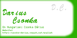 darius csonka business card